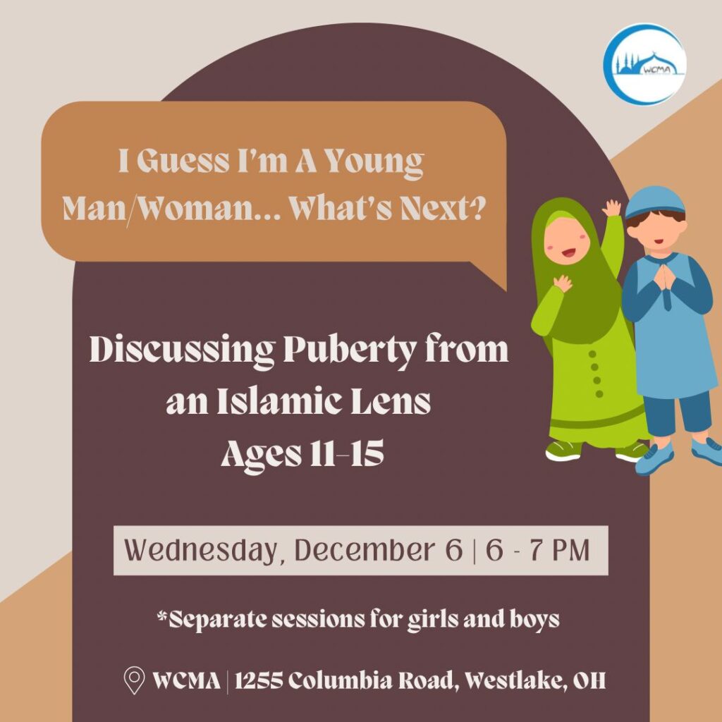 Special session for adolescents Seperate session for girls and boys Wednesday, December 6th 6-7pm Due to the sensitive topic, age requirement is 11-15 years old only please Free registration is required https://docs.google.com/forms/d/e/1FAIpQLSc_EwNLwABc63m1tWkaGy1cAnh5bDTTJSJJ8Ro8tM7HqyC8Fg/viewform